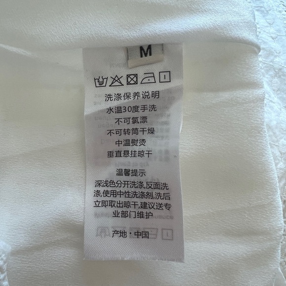 Ravia Cotton Lace Mini Dress in White Maje Lookalike - Picture 4 of 4